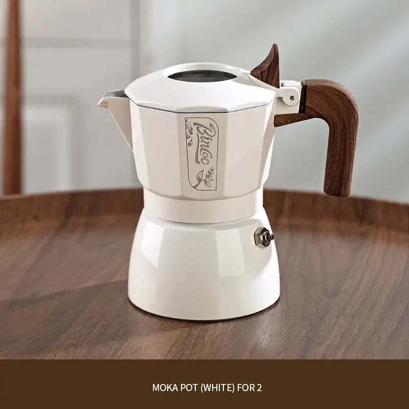 Double-Valve Italian Moka Pot Aluminum Espresso Maker 2 Cups