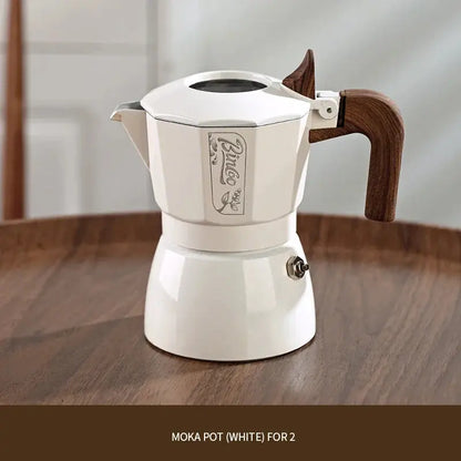 Double-Valve Italian Moka Pot Aluminum Espresso Maker 2 Cups