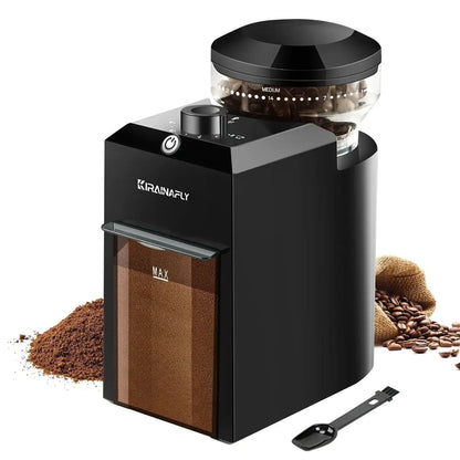 28-Setting Electric Burr Coffee Grinder with Adjustable Dosing and Micro Grind Control