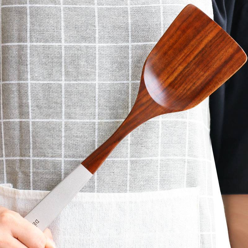 Teak Lacquer Kitchen Utensils Japanese-Style Soup Spoon Vegetable Shovel
