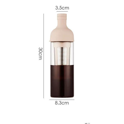 Glass Cold Brew Filter Pot 1000ml 1500ml Leakproof Cold Coffee Maker