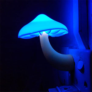 LED Night Light Mushroom Wall Socket Lamp with Sensor | Decoraway