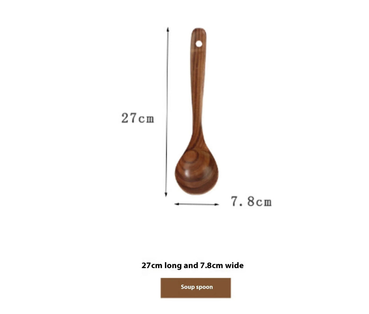 Teak Wood Kitchen Utensil Set Spoon Ladle Turner Durable Eco-Friendly