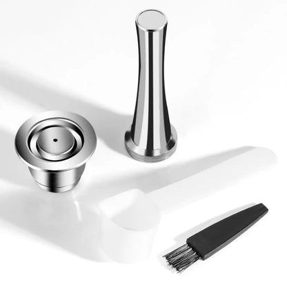 Stainless Steel Reusable Coffee Capsule Compatible with Nespresso Machines