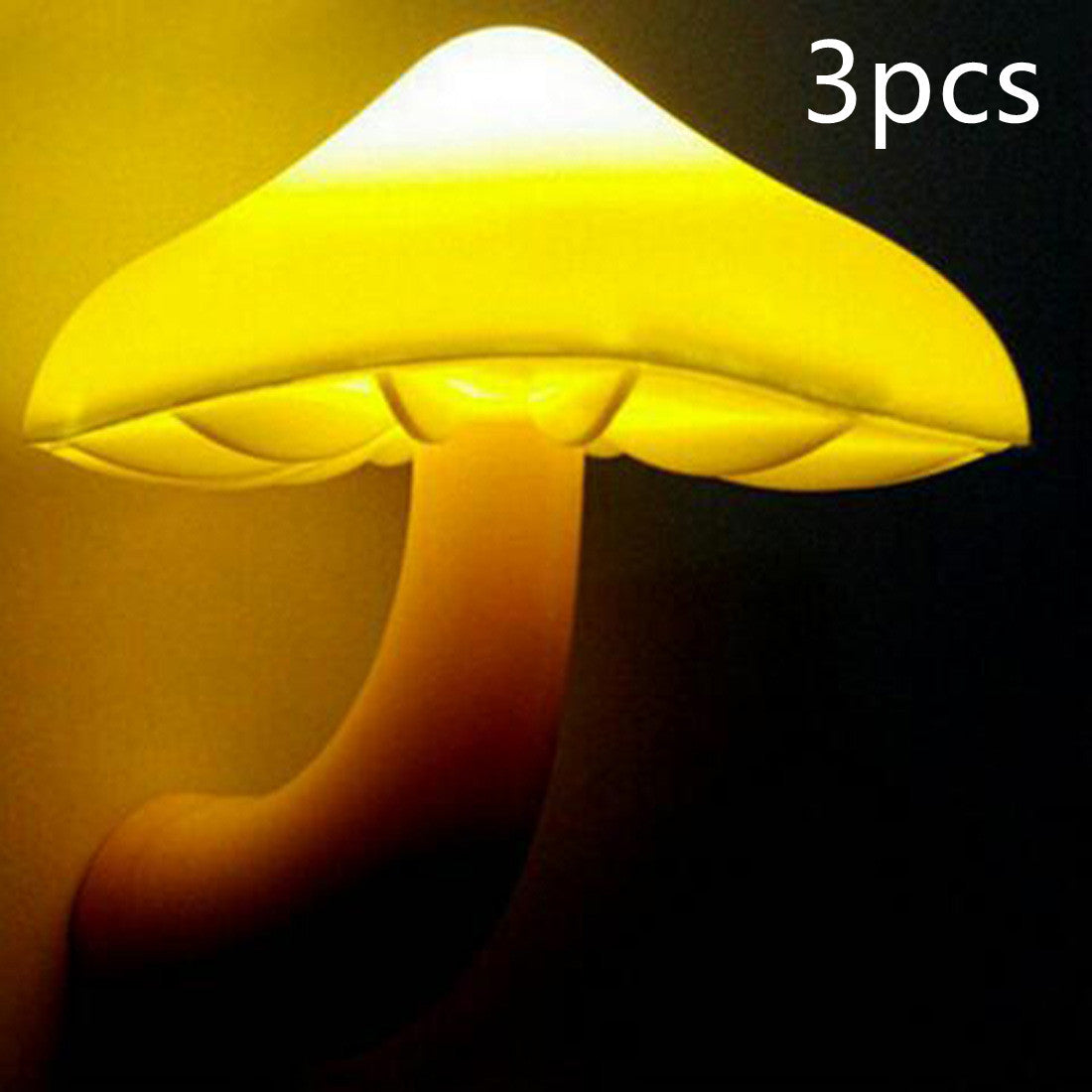 LED Night Light Mushroom Wall Socket Lamp with Sensor | Decoraway