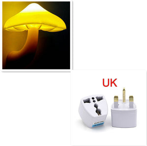 LED Night Light Mushroom Wall Socket Lamp with Sensor | Decoraway