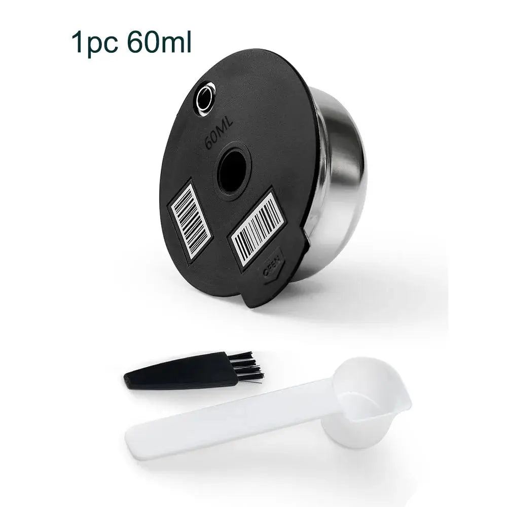 Black and silver cap with a brush and white tool on a white background